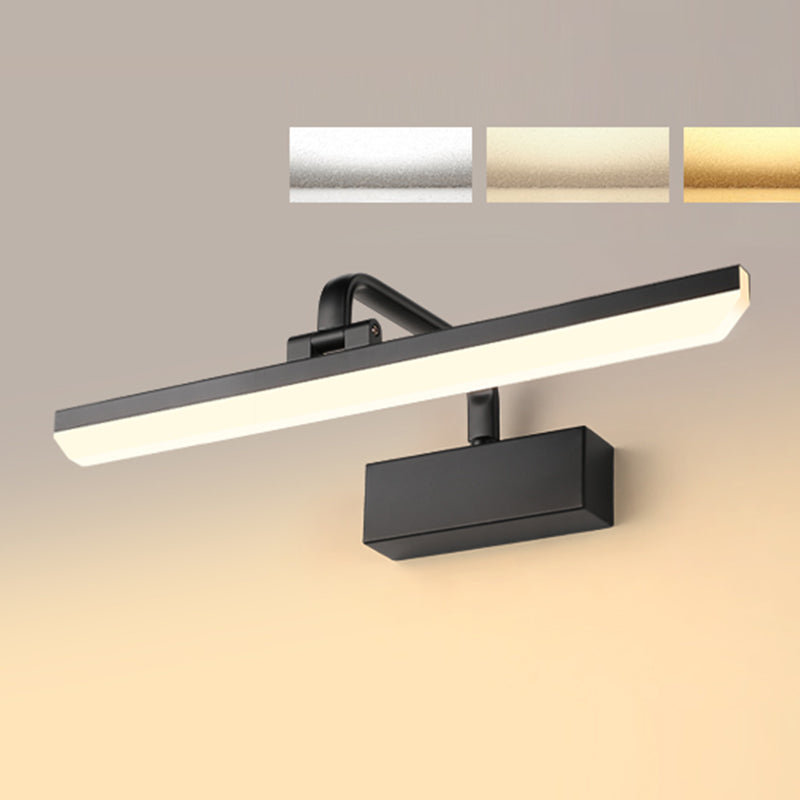 Metal Wall Mounted Light Fixture LED Vanity Wall Sconce with Curved Arm