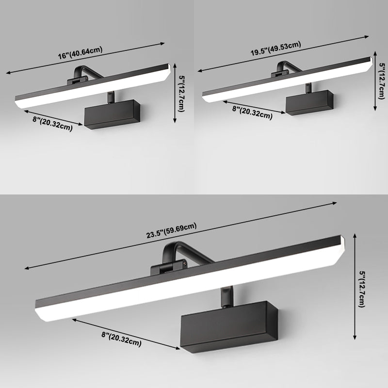 Metal Wall Mounted Light Fixture LED Vanity Wall Sconce with Curved Arm