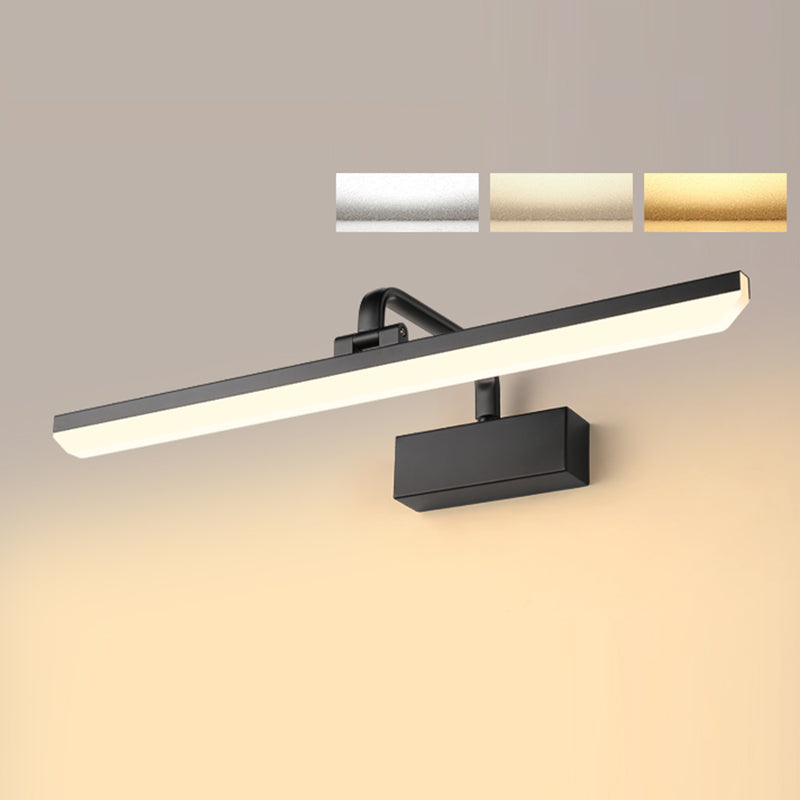 Metal Wall Mounted Light Fixture LED Vanity Wall Sconce with Curved Arm