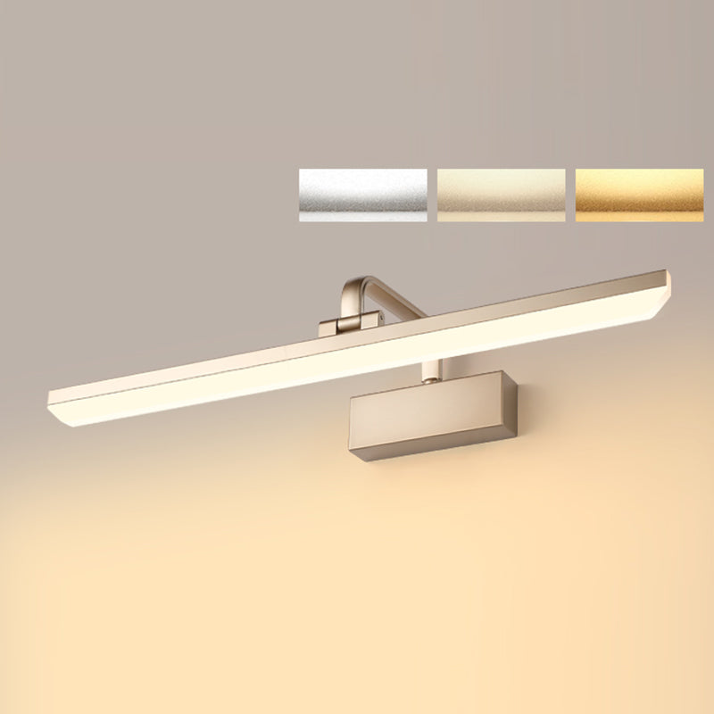 Metal Wall Mounted Light Fixture LED Vanity Wall Sconce with Curved Arm