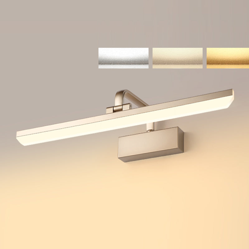 Metal Wall Mounted Light Fixture LED Vanity Wall Sconce with Curved Arm