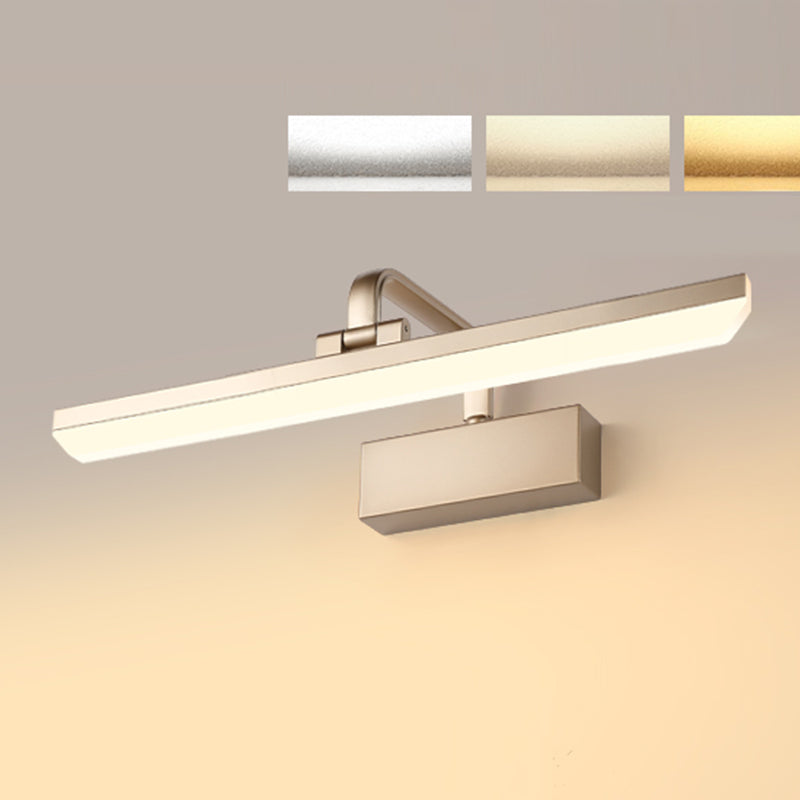 Metal Wall Mounted Light Fixture LED Vanity Wall Sconce with Curved Arm