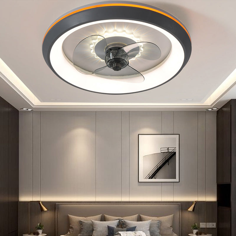 Kreisförmiger Schatten Schlafzimmer Lüfterleuchte Acryl Nordic Style LED Semi Flush Deckenleuchte