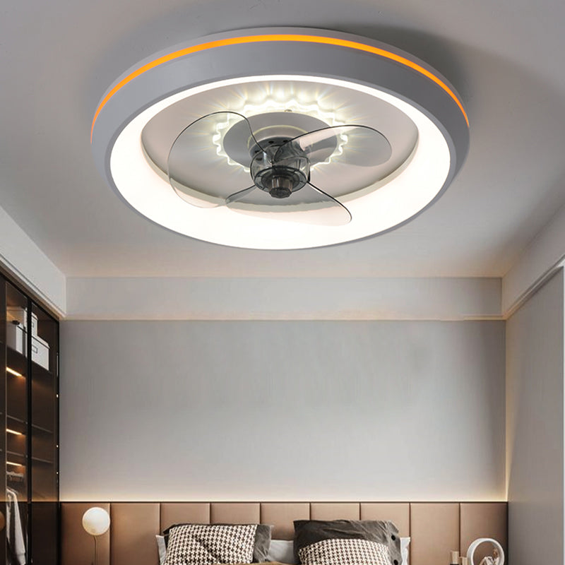 Kreisförmiger Schatten Schlafzimmer Lüfterleuchte Acryl Nordic Style LED Semi Flush Deckenleuchte