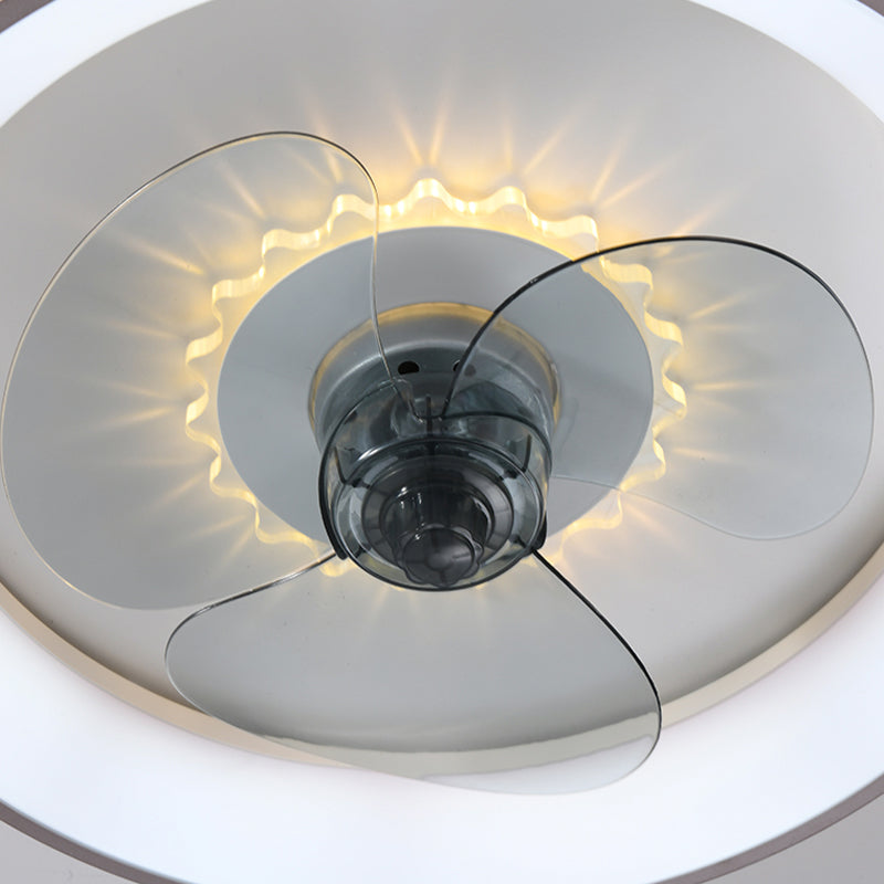 Kreisförmiger Schatten Schlafzimmer Lüfterleuchte Acryl Nordic Style LED Semi Flush Deckenleuchte