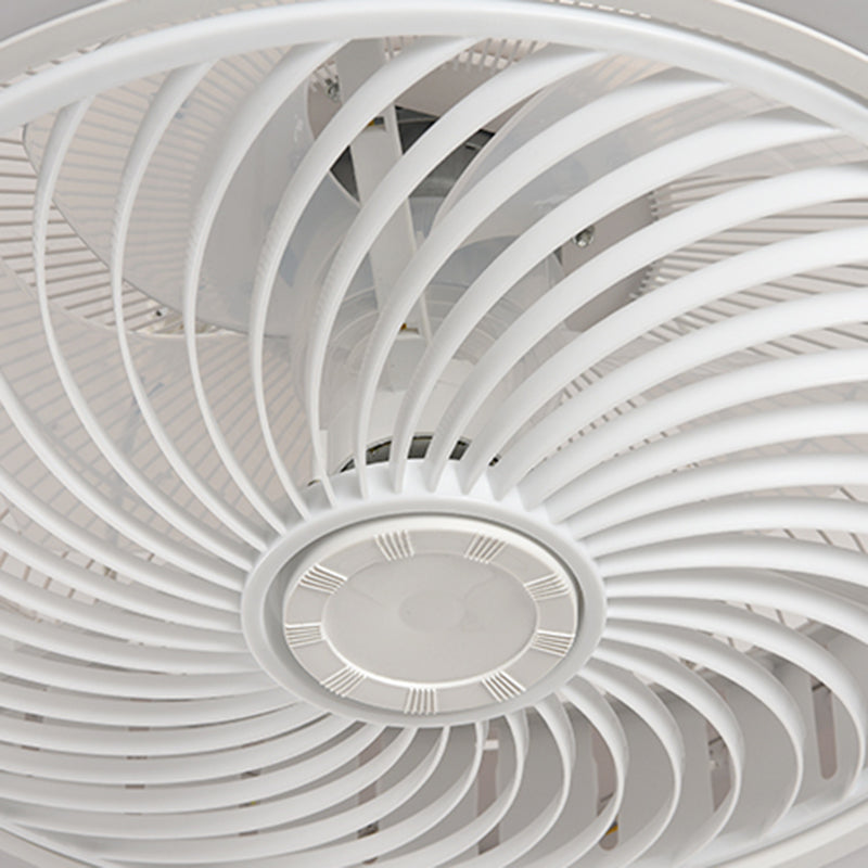Runde Nest Lüfterlampe moderner Stil Metall Schlafzimmer LED LED SEMI Flush Deckenleuchte