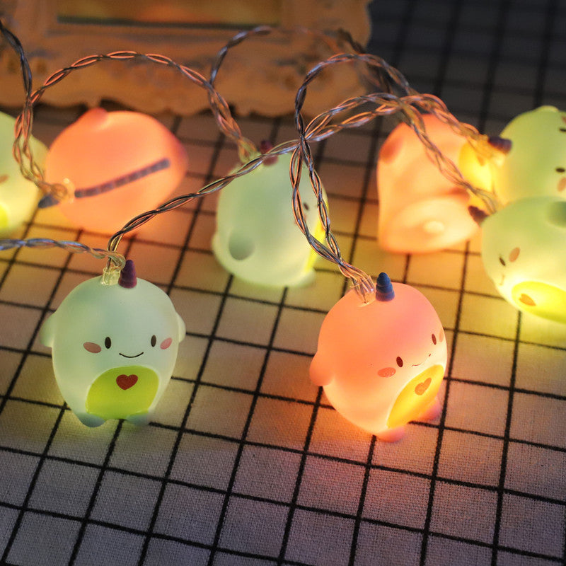 Animal LED String Lamp Cartoon Plastic Indoor Birthday Party Festive Light