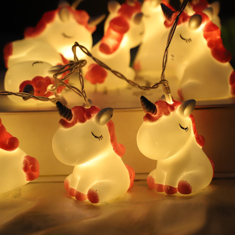 Animal LED String Lamp Cartoon Plastic Indoor Birthday Party Festive Light