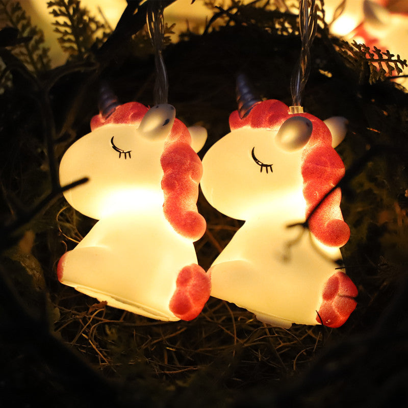 Animal LED String Lamp Cartoon Plastic Indoor Birthday Party Festive Light