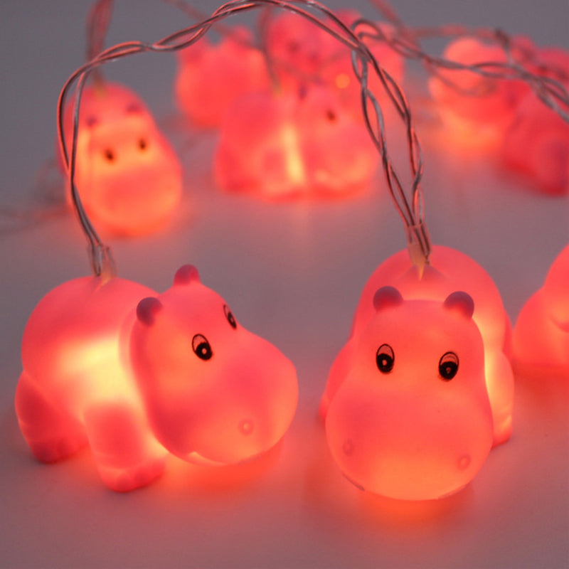 Animal LED String Lamp Cartoon Plastic Indoor Birthday Party Festive Light
