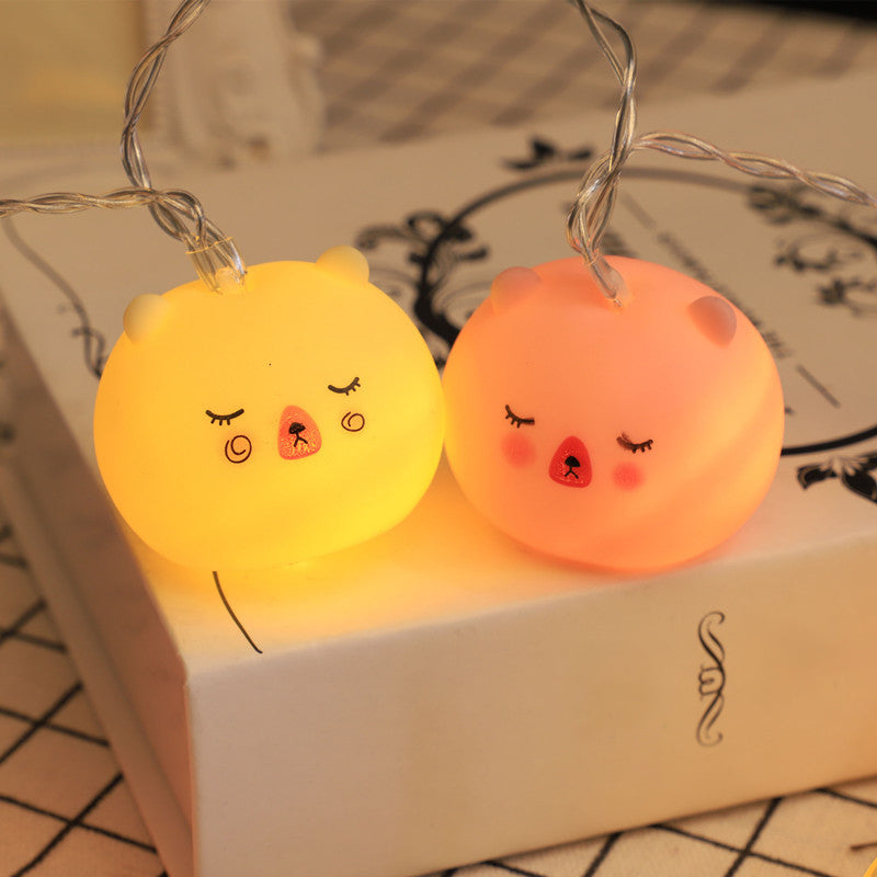 Animal LED String Lamp Cartoon Plastic Indoor Birthday Party Festive Light