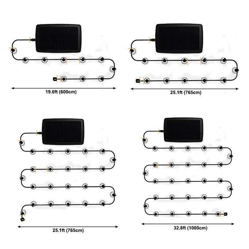G40 Glass Bulb Festive Light String Industrial Black LED Solar Outdoor Light with USB Charging Port