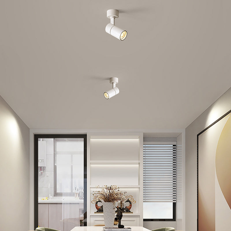 Cylindrical Ceiling Light Flush Mount Lamp Modern Semi Flush Ceiling Light with Metal Shade
