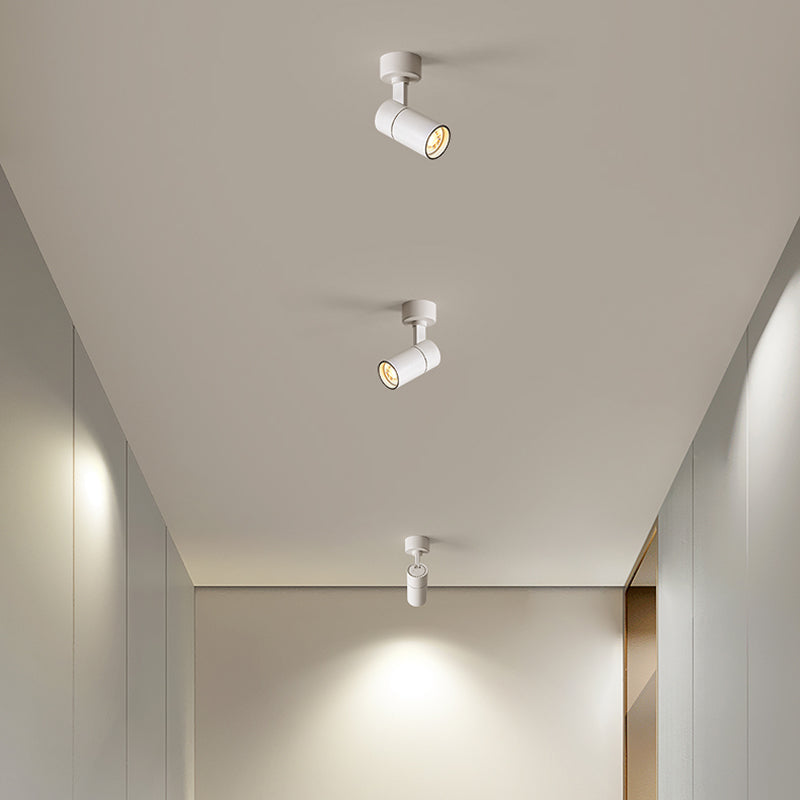 Cylindrical Ceiling Light Flush Mount Lamp Modern Semi Flush Ceiling Light with Metal Shade