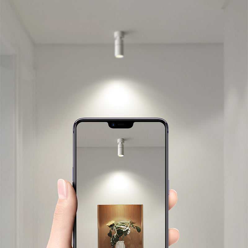 Cylindrical Ceiling Light Flush Mount Lamp Modern Semi Flush Ceiling Light with Metal Shade