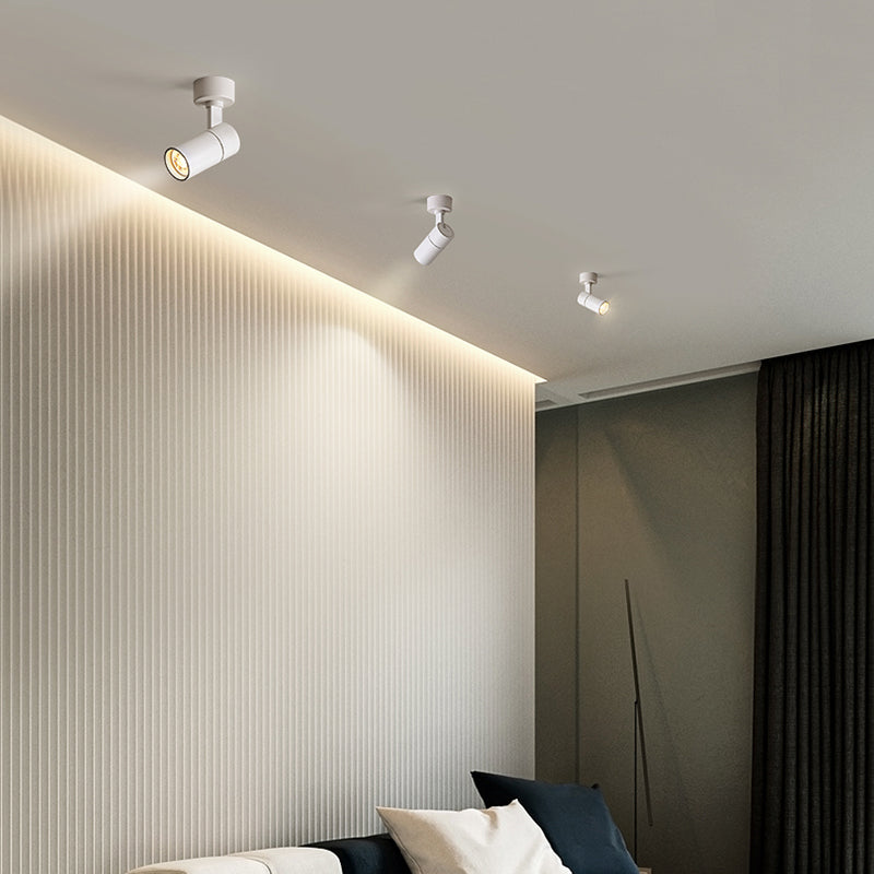Cylindrical Ceiling Light Flush Mount Lamp Modern Semi Flush Ceiling Light with Metal Shade
