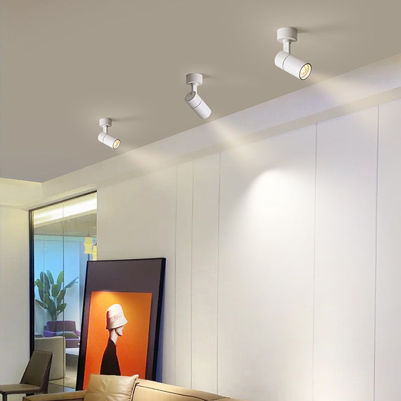 Cylindrical Ceiling Light Flush Mount Lamp Modern Semi Flush Ceiling Light with Metal Shade
