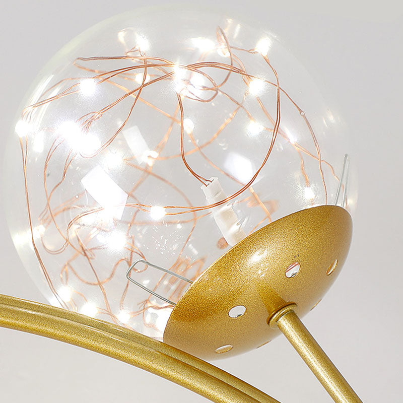 Plafonnier encastré à abat-jour rond multi-lumières de style moderne