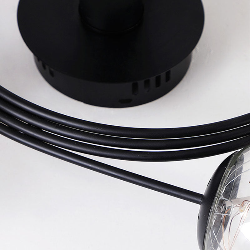 Plafonnier encastré à abat-jour rond multi-lumières de style moderne