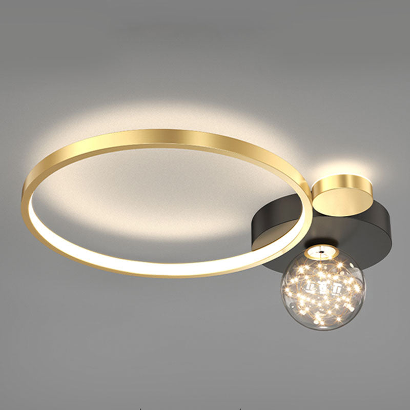 Ronde schaduw multi-lights inbouw moderne inbouw plafondverlichtingsarmatuur in goud