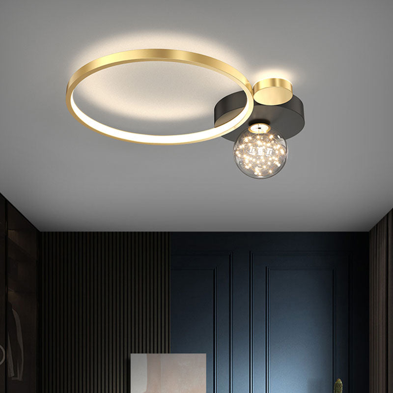 Ronde schaduw multi-lights inbouw moderne inbouw plafondverlichtingsarmatuur in goud
