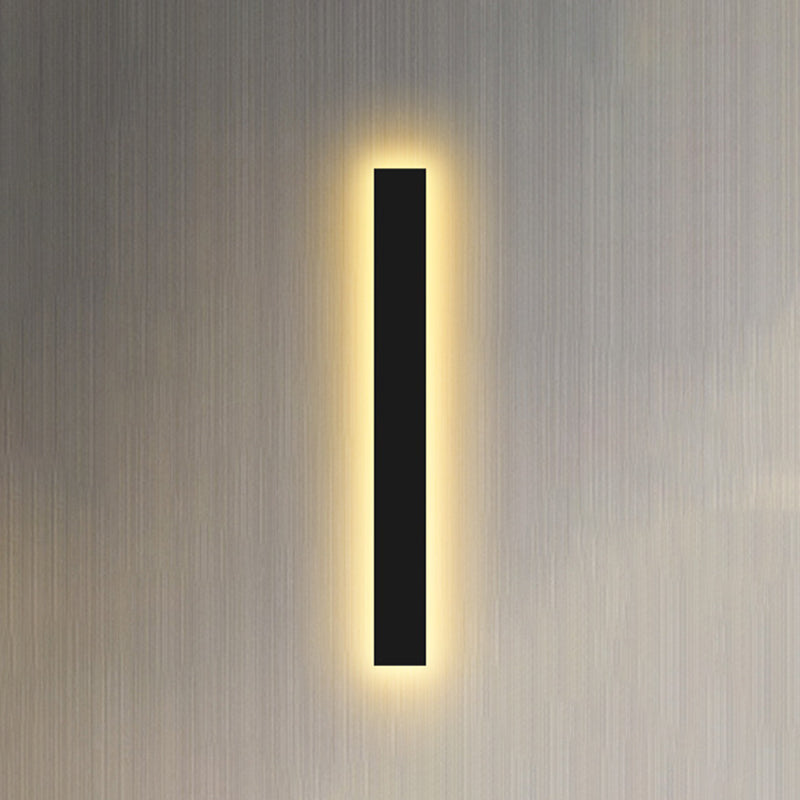 Strip Shade Wall Lighting Modern Simple Style Metal 1 Lights Sconce Lamp for Bedroom TV Background