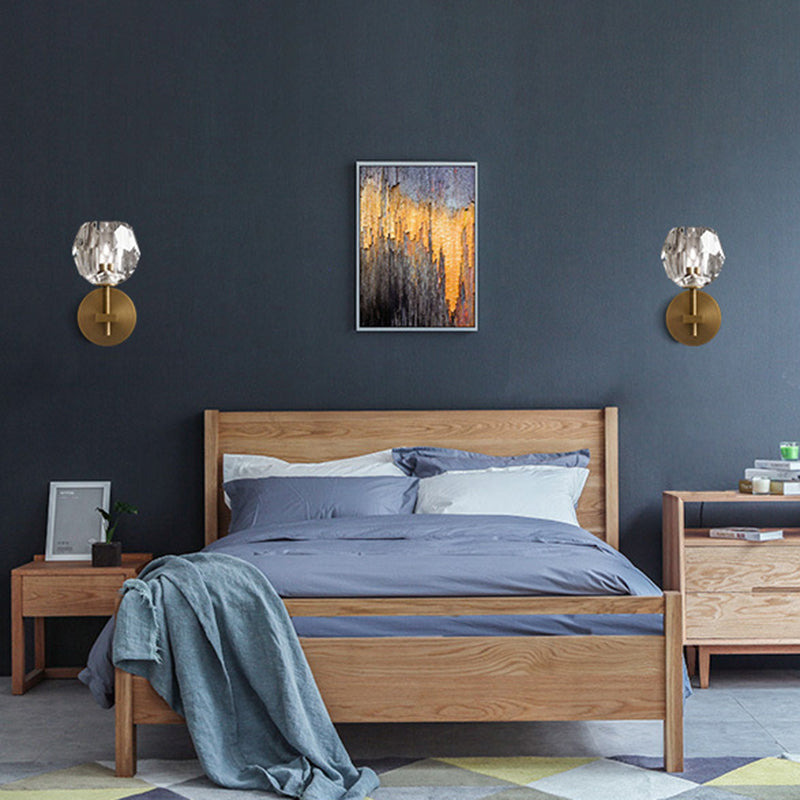 1-Light Geometric Wall Lamp Fixtures Modern Style Metal Wall Mounted Light Fixture