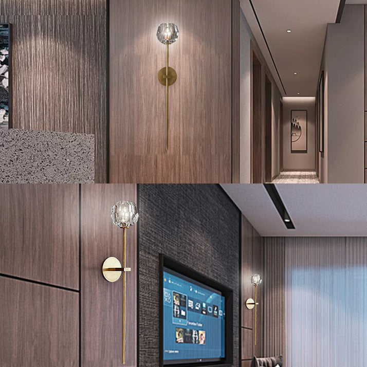 1-Light Geometric Wall Lamp Fixtures Modern Style Metal Wall Mounted Light Fixture