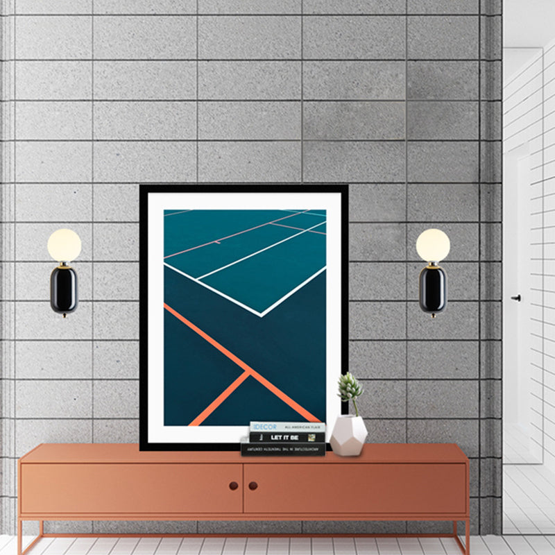 1-leichte Globus Wandlampenleuchten moderne Metallwandmontageleuchte mit Glasschatten