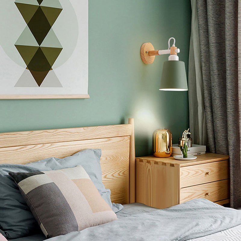 Fissaggi da lampada a parete da 1 luci moderni macchero in metallo e vetro montato sulla lampada montata