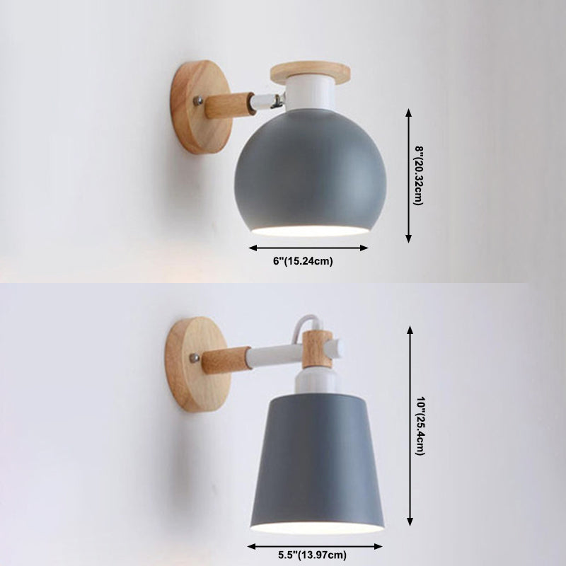 Fissaggi da lampada a parete da 1 luci moderni macchero in metallo e vetro montato sulla lampada montata