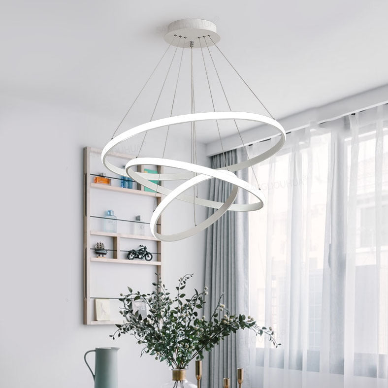 Apparecchi di illuminazione a sospensione in metallo multi -luci suona lampada lampadario in stile moderno