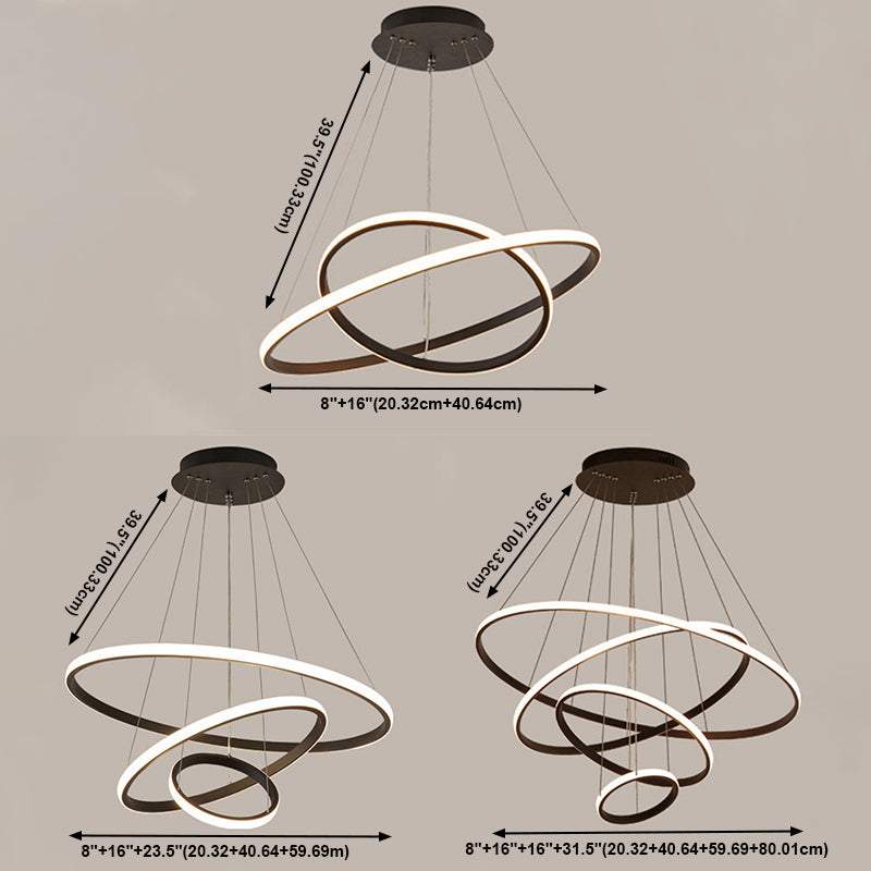 Apparecchi di illuminazione a sospensione in metallo multi -luci suona lampada lampadario in stile moderno