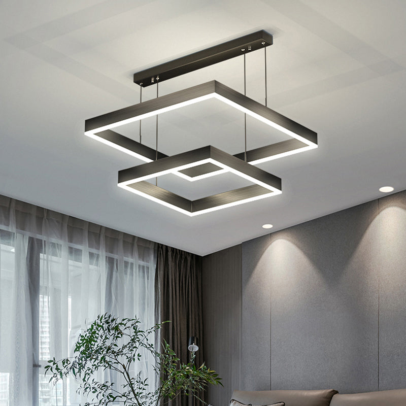 Meerdere vierkanten kroonluchter verlichtingsarmaturen moderne boerderij kroonluchters voor woonkamer