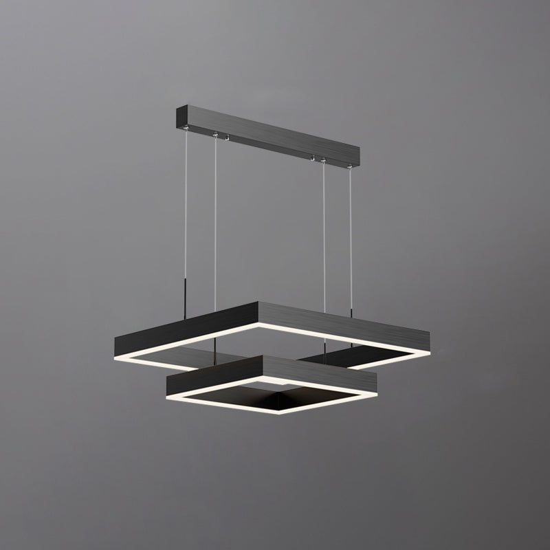 Meerdere vierkanten kroonluchter verlichtingsarmaturen moderne boerderij kroonluchters voor woonkamer