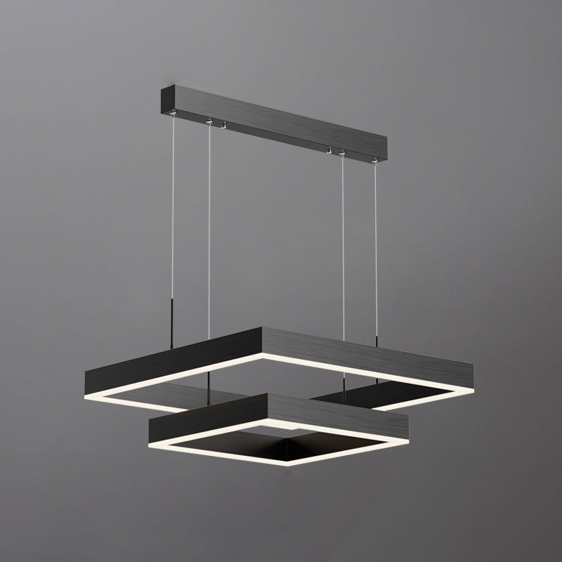 Meerdere vierkanten kroonluchter verlichtingsarmaturen moderne boerderij kroonluchters voor woonkamer