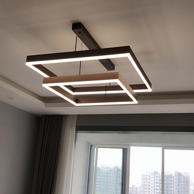 Meerdere vierkanten kroonluchter verlichtingsarmaturen moderne boerderij kroonluchters voor woonkamer