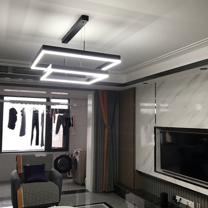 Meerdere vierkanten kroonluchter verlichtingsarmaturen moderne boerderij kroonluchters voor woonkamer