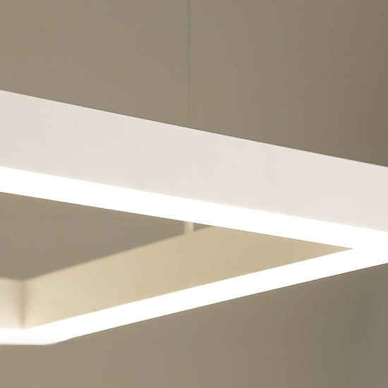 Moderne verlichting kroonluchters Meerdere vierkanten Opgeslepen verlichtingsarmaturen voor woonkamer