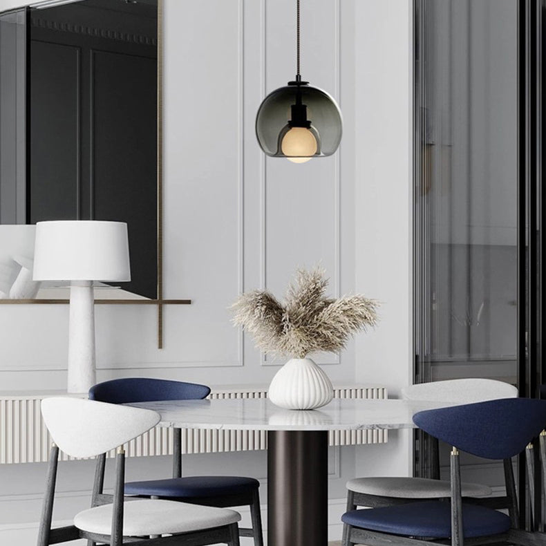 Minimalistischer Innenheizanhänger, klares Glas 1-Licht-Anhängerbeleuchtung für Innenräume