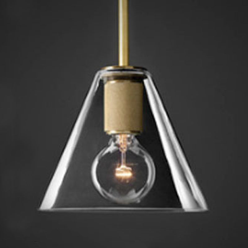 Nordisch einfache Innenheizpendelleuchte, klares Glas 1-Licht-Anhängerbeleuchtung