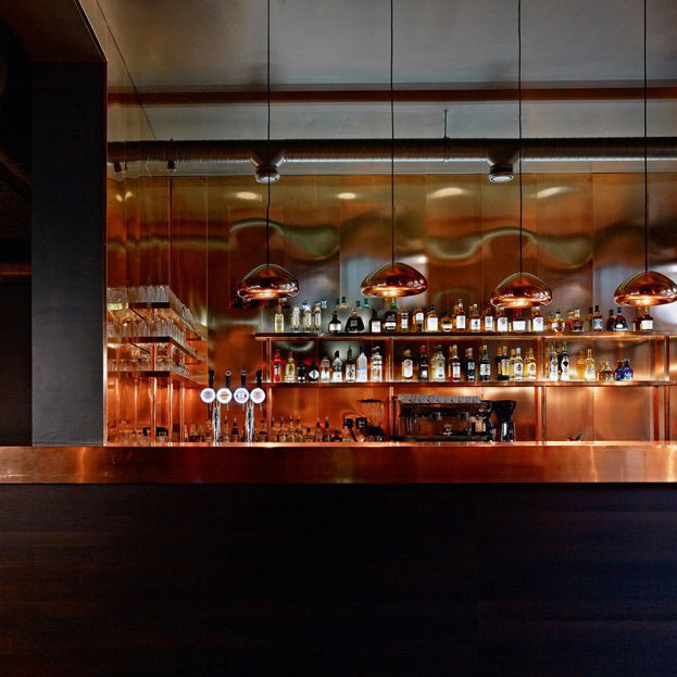 Minimalistische Glashängelampe, luxuriöser Kuppelschattenhängellicht für Innenräume