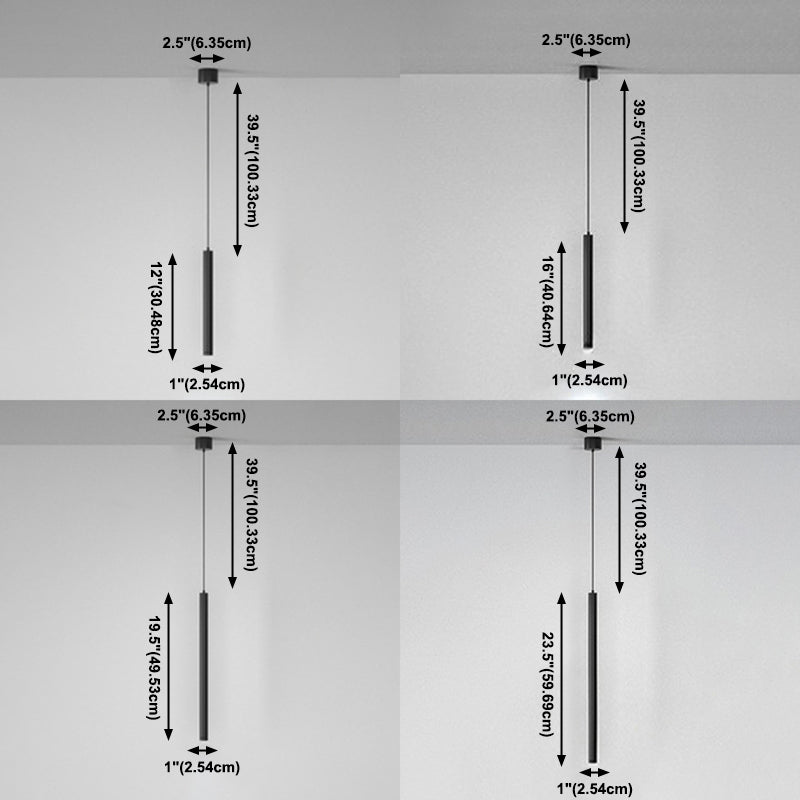 Nordische moderne minimalistische Linie Pendelleisen Iron 1 Licht in Schwarz für Wohnzimmer Hintergrund Wand