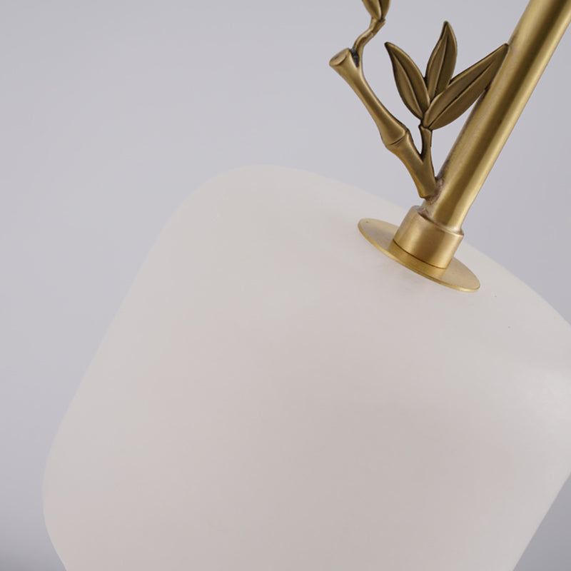 1 Licht Luxus Marmor Hanging Lampe, nordische Ziegelschatten-Anhängerbeleuchtung für Schlafzimmer