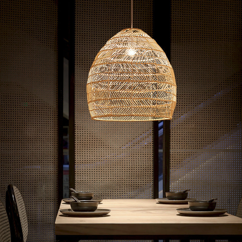 Minimalist Handmade Hanging Light, 1-Light Pendant Lighting for Restaurant