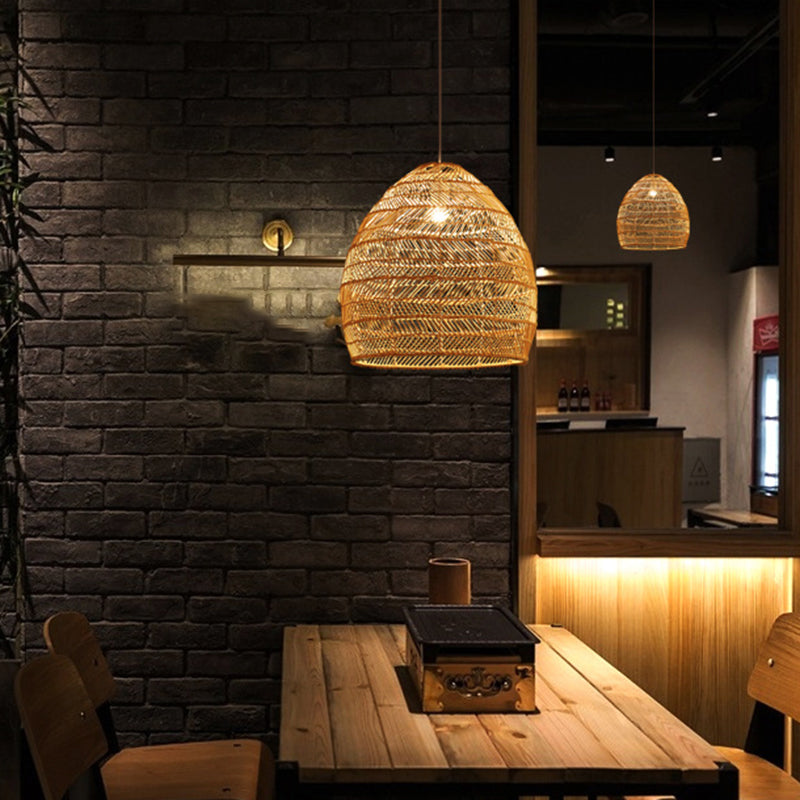 Minimalist Handmade Hanging Light, 1-Light Pendant Lighting for Restaurant