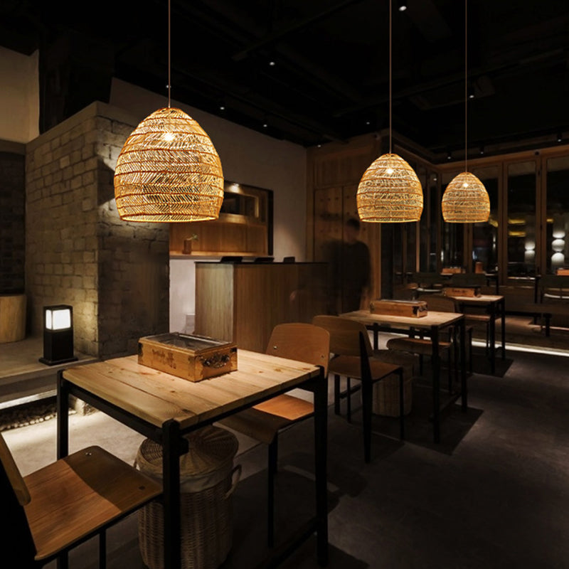 Minimalist Handmade Hanging Light, 1-Light Pendant Lighting for Restaurant