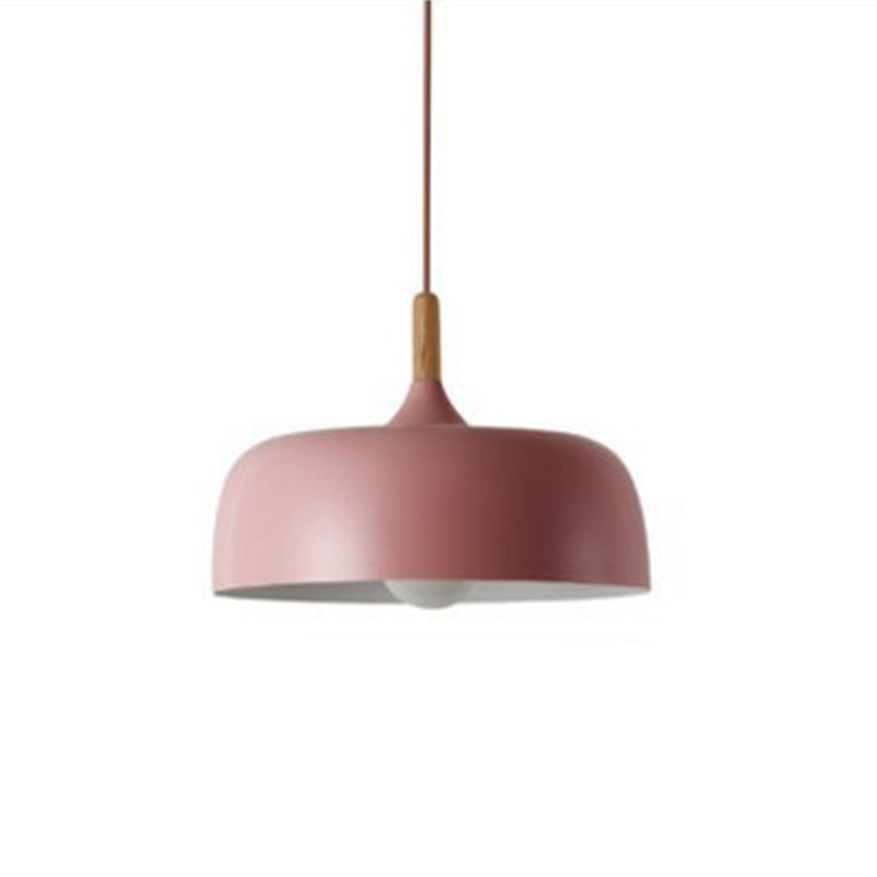 Nordic Simple Macaroon Style Lip Shape Pendant Iron 1 Light in warm for Bedroom Restaurant Cafe