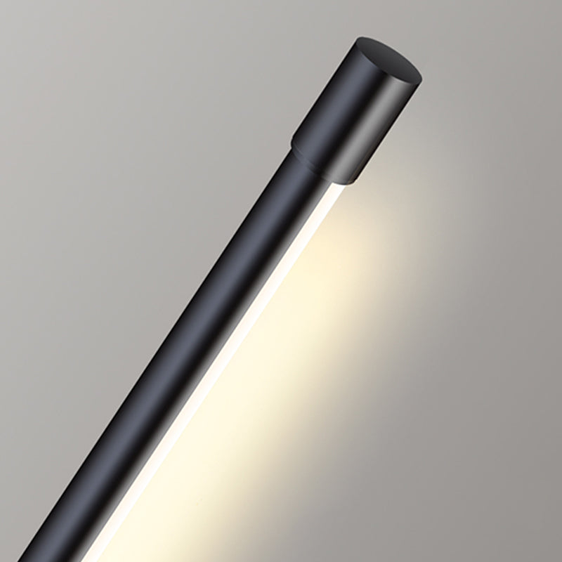 Lustre cylindrique lustre suspendu luminaire moderne de suspension extérieure moderne en finition noire