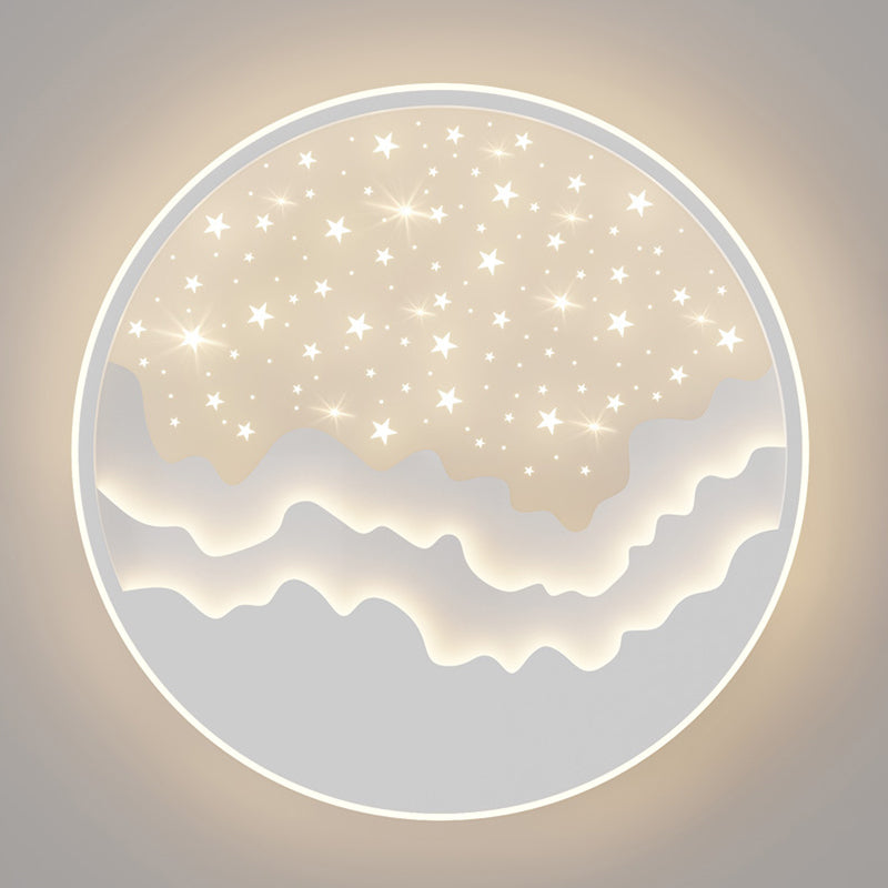 Lámpara de techo LED moderna con montaje empotrado redondo y pantalla de metal para dormitorio